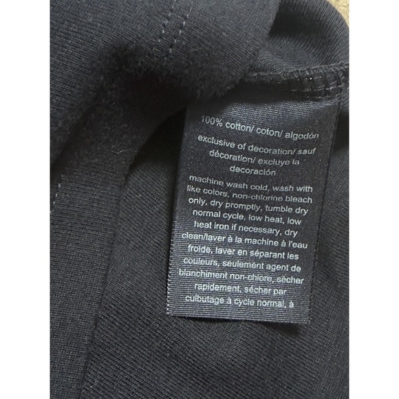 Tommy Hilfiger Shirt Womens XL Navy Blue V Neck Embroidered Flag Tee Cotton - Picture 4 of 8